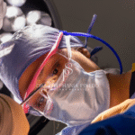 Dra Stephania Pinedo performing tummy tuck with muscle repair surgery in Bogota clinic